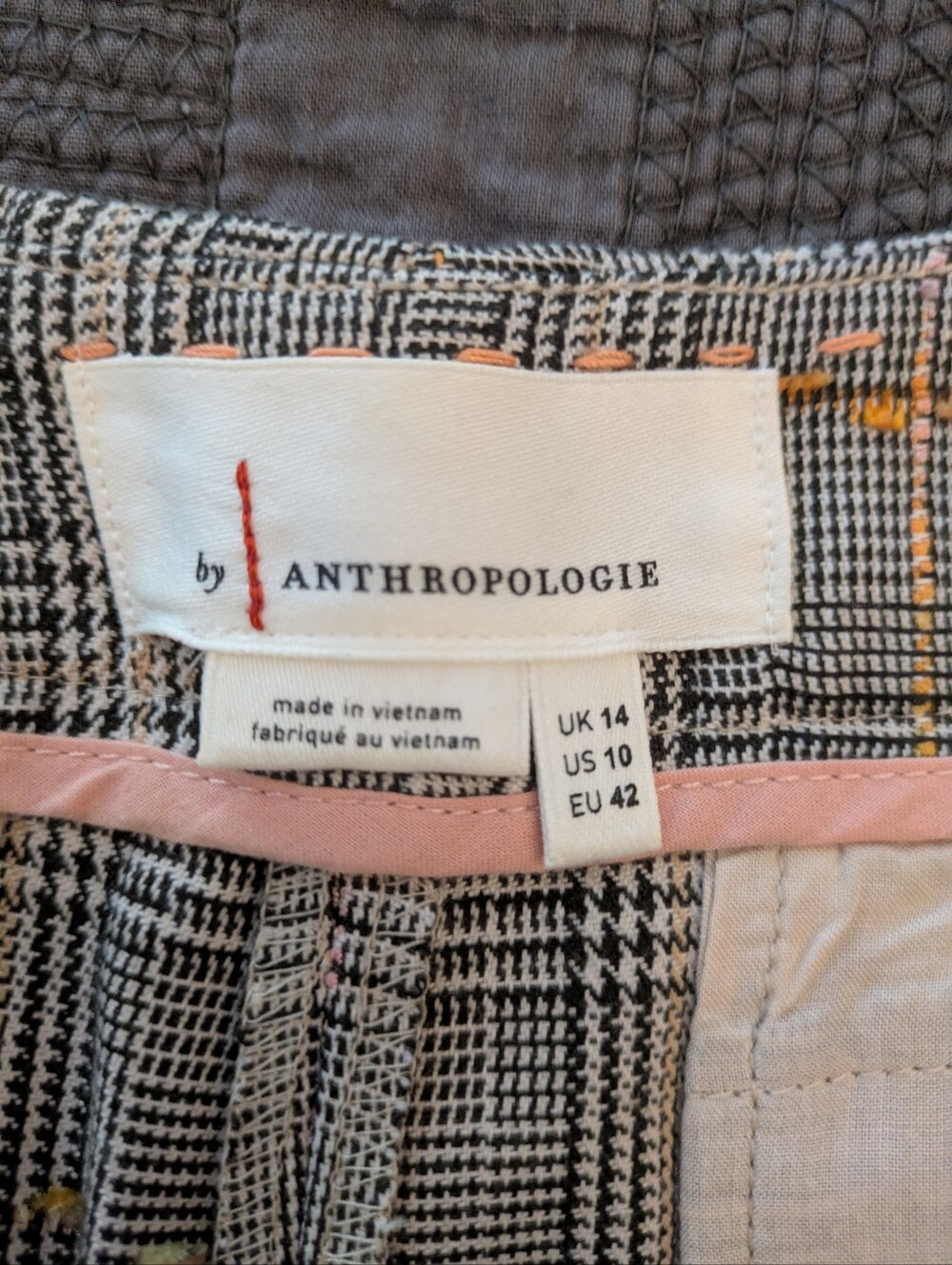 Anthropologie Roma Plaid Chenille Trousers - Picture 6 of 7